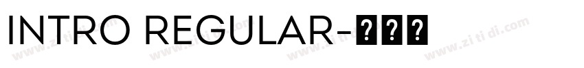 INTRO REGULAR字体转换